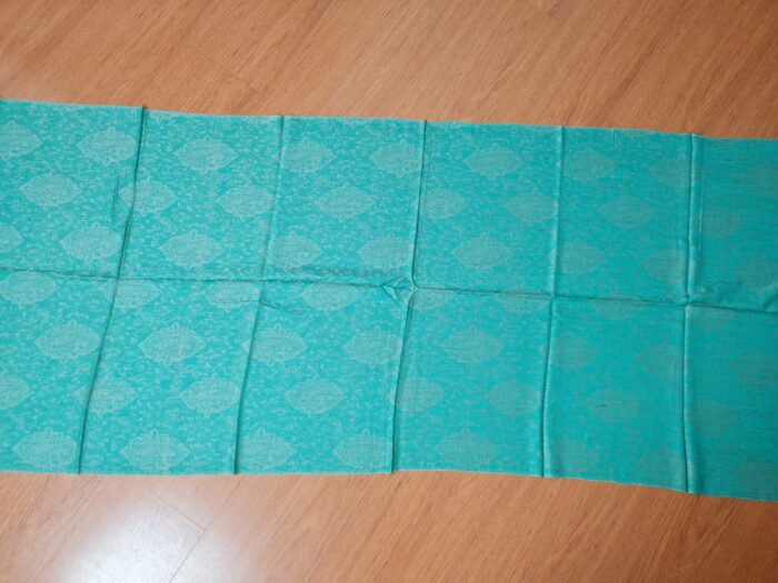 20240310_163236 Pashimina indiana de cashmere estampa paisleys verde turquesa