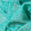 20240310_163318 Pashimina indiana de cashmere estampa paisleys verde turquesa