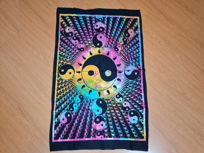 Painel de tecido Yin Yang colorido 110cm