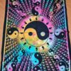 Painel de tecido Yin Yang colorido 110cm