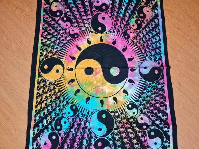 Painel de tecido Yin Yang colorido 110cm