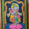 Painel grande clássico de deidade hindu Radha e Krishna