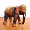 20240402_160451 elefante grande decorativo feito em madeira com apliques, linda peça com 16cm de comprimento e 635g