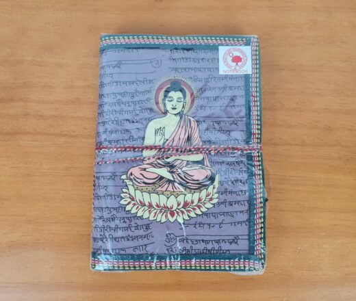 20240405_131044 Caderno indiano artesanal estampa de Buda 18x13cm lilás