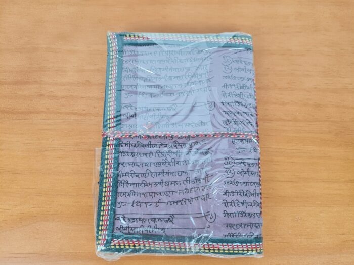 Caderno indiano artesanal estampa de Buda 18x13cm lilás
