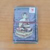 Caderno indiano artesanal estampa de Buda 15x10cm lilás
