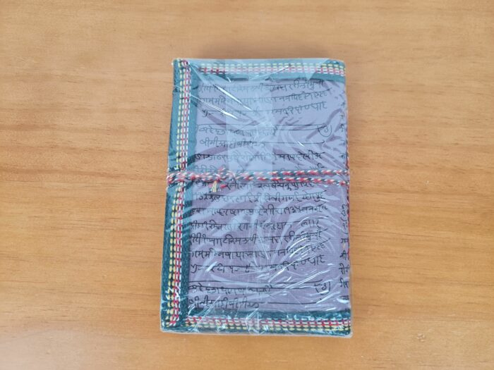Caderno indiano artesanal estampa de Buda 15x10cm lilás
