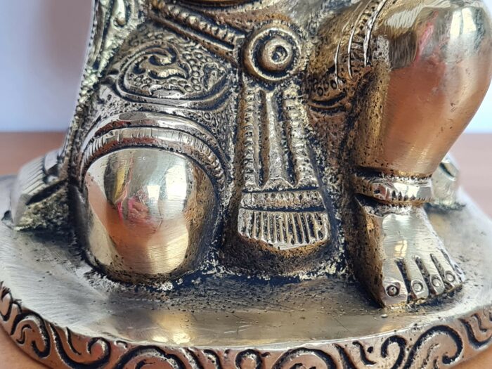 Hanuman estátua indiana de metal brass 16cm