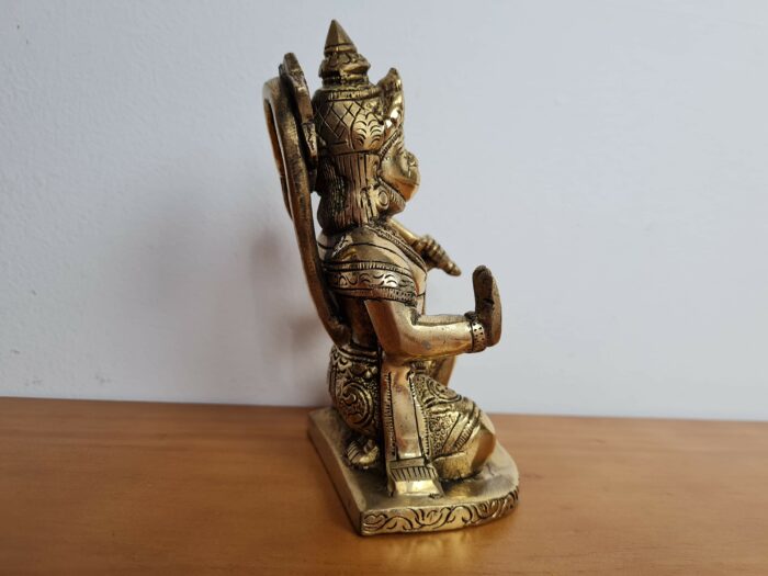 Hanuman estátua indiana de metal brass 16cm