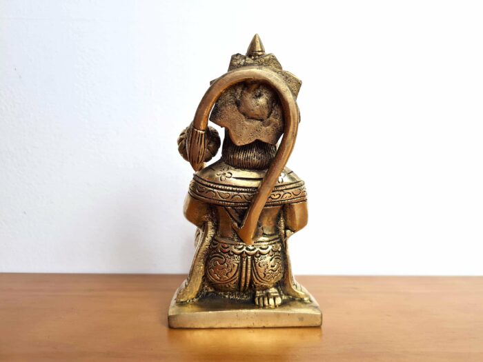 Hanuman estátua indiana de metal brass 16cm