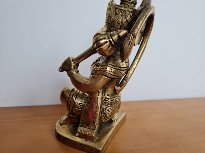 Hanuman estátua indiana de metal brass 16cm