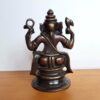 20240419_104849 Estátua do Deus Ganesha em metal brass dark com 12cm