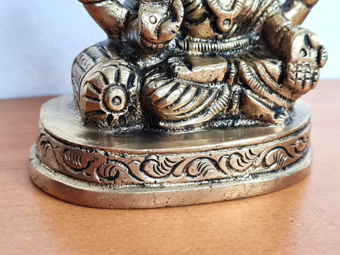 Lakshmi estatueta indiana de metal brass 8cm