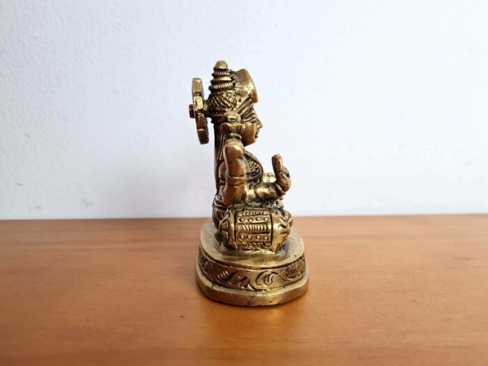 Lakshmi estatueta indiana de metal brass 8cm