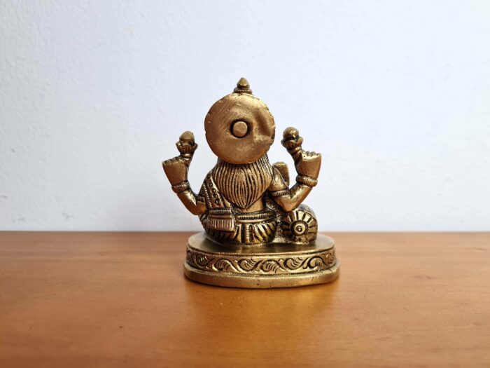 Lakshmi estatueta indiana de metal brass 8cm