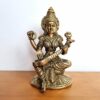 Estátua da Deusa Saraswati em metal brass 16cm