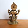 Estátua da Deusa Saraswati em metal brass 16cm