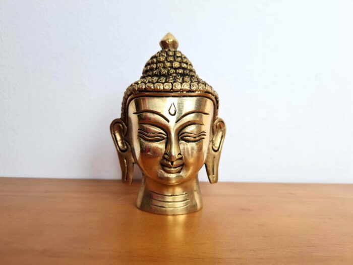 20240419_121615 Estátua Cabeça de Buda indiano de metal brass 11cm