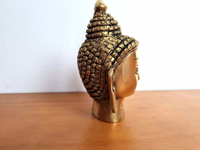 20240419_121619 Estátua Cabeça de Buda indiano de metal brass 11cm