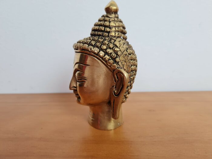 20240419_121629 Estátua Cabeça de Buda indiano de metal brass 11cm