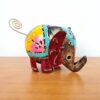 20240423_161923 Elefante decorativo, linda peça com 10cm de comprimento e 55g, vinho e azul