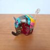 20240423_162024 Elefante decorativo de latão pintado a mão 10cm vinho e color