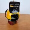 Elefante decorativo e luminária de latão pintado a mão 13cm amarelo
