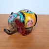 Elefante decorativo e luminária de latão pintado a mão 13cm amarelo