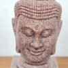 Estátua cabeça de Buda de pedra rosé 7cm