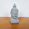 Estátua cabeça de Buda de pedra cinza 7cm