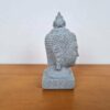 Estátua cabeça de Buda de pedra cinza 7cm