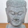 Estátua cabeça de Buda de pedra cinza 7cm