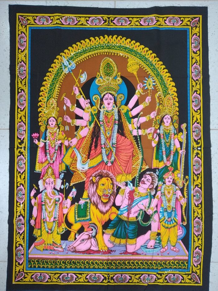 IMG_20190515_100912 Painel grande clássico de deidade hindu Durga e Devis