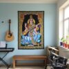 Painel grande clássico de deidade hindu - Saraswati