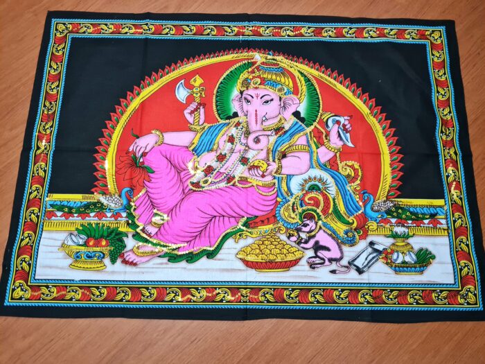 Painel grande clássico de deidade hindu paisagem - Ganesha