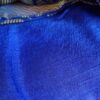Sari indiano viscose com estampa floral azul royal