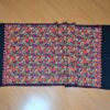 Xale de Cashmere Pashmina 100% bordado com fios de seda preto e colorido