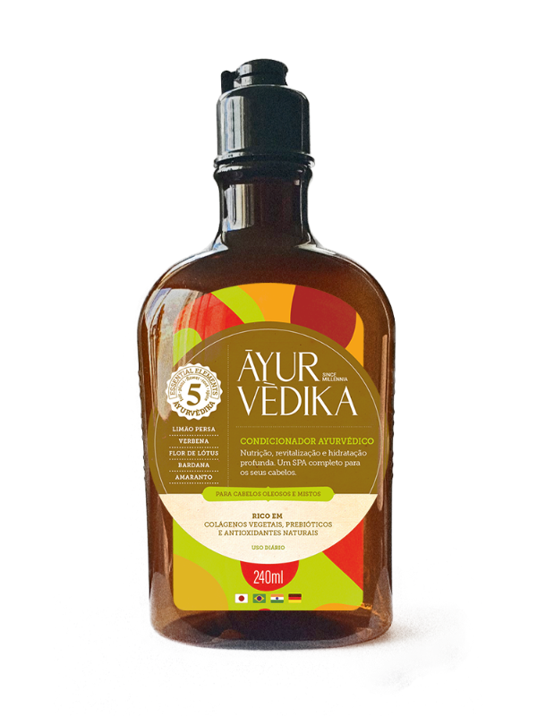 Condicionador Ayurvédico com colágenos vegetais, pre-bióticos e antioxidantes