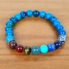 20240703_141813 Pulseira indiana 7 chakras Crisocola com pedras naturais e berloque de Buda