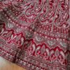 Vestuário completo de noiva indiana luxo Lehenga Choli Dupatta vermelho e dourado