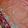 Vestuário completo de noiva indiana luxo Lehenga Choli Dupatta vermelho e dourado