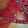 Vestuário completo de noiva indiana luxo Lehenga Choli Dupatta vermelho e dourado