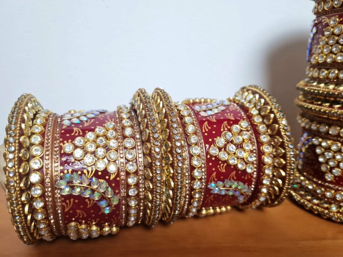 Chooda conjunto de pulseiras luxuosas para noivas em casamentos indianos