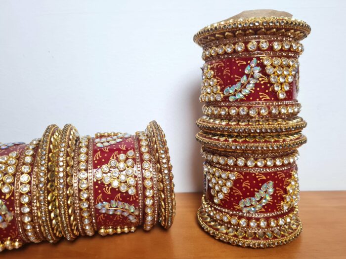 Chooda conjunto de pulseiras luxuosas para noivas em casamentos indianos