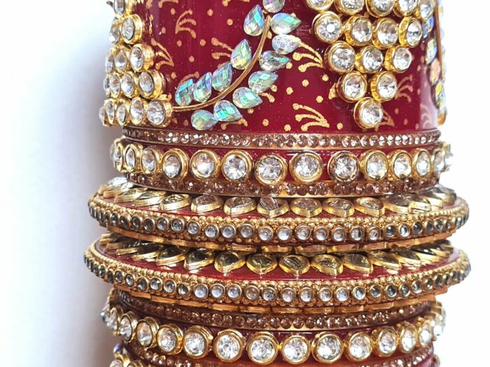 Chooda conjunto de pulseiras luxuosas para noivas em casamentos indianos