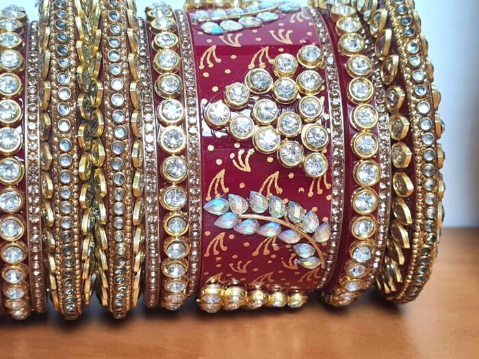 Chooda conjunto de pulseiras luxuosas para noivas em casamentos indianos