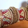 Chooda conjunto de pulseiras luxuosas para noivas em casamentos indianos