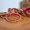 Chooda conjunto de pulseiras luxuosas para noivas em casamentos indianos