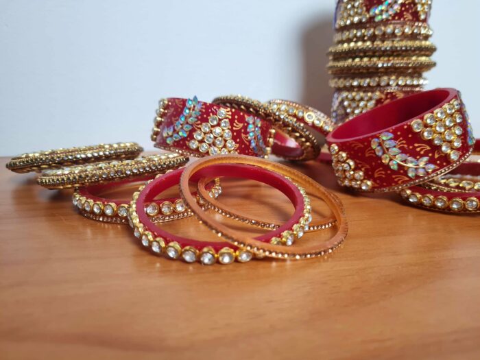 Chooda conjunto de pulseiras luxuosas para noivas em casamentos indianos