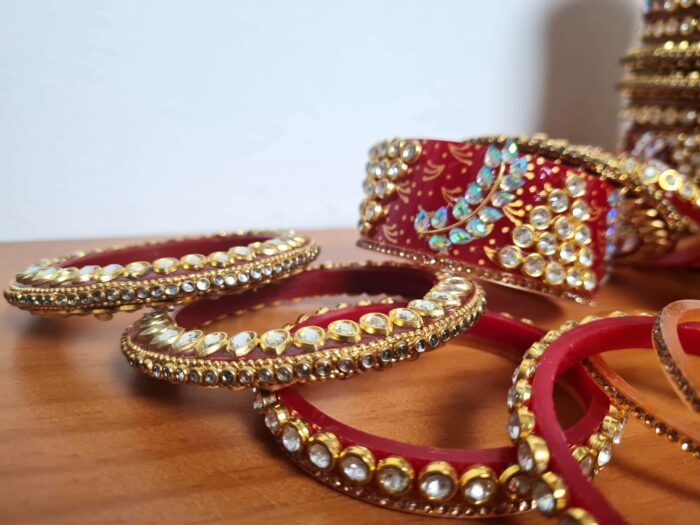 Chooda conjunto de pulseiras luxuosas para noivas em casamentos indianos